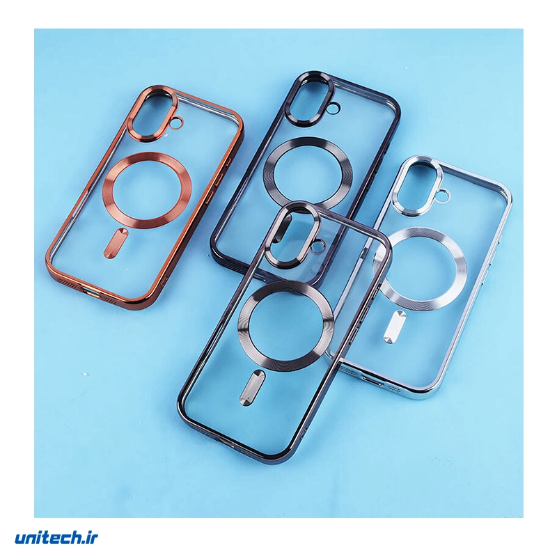 قاب ژله ای مگ سیف آیفون دور رنگی با محافظ لنز رینگی مناسب گوشی iphone 175